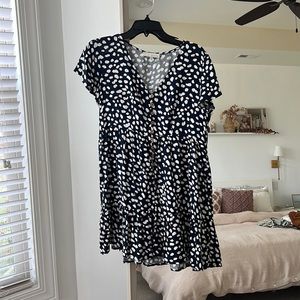 Pinch polka dot navy dress